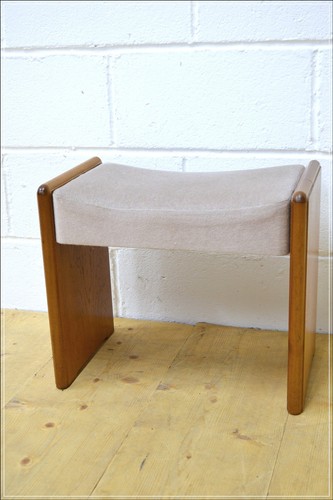 Sgabello vintage teak cervo