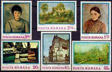 Romania 1974 Dipinti Arte Renoir Monet Pissarro Cezanne Artisti Paesaggi MNH