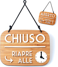 Cartello Aperto Chiuso Torno