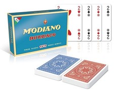 Carte da Gioco Modiano Burraco Cristallo Extra Carte Poker Ramino Scala Bridge