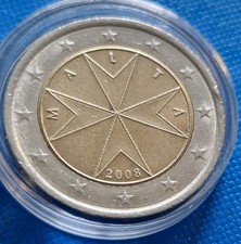 2 EURO MALTA USATO BENE 2008