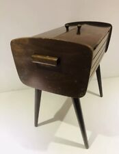 ANTIQUE DARK WOODEN SEWING