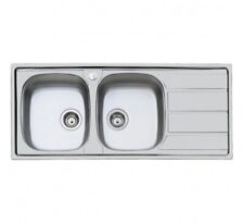 FOSTER Lavello Cucina 2 Vasche Gocciolatoio Dx 116 cm Inox Spazzolata 1812562