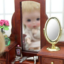 Accessori mobili moda casa delle bambole: specchio trucco argento miniatura 1:6