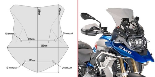 Givi parabrezza colorato 435 - parabrezza,
