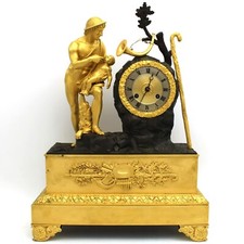 OROLOGIO PENDOLO Impero - IN BRONZO DORATO - EPOCA 800 - FUNZIONANTE