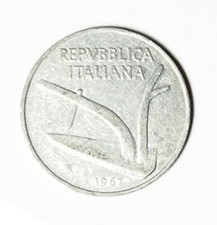 1967 Italy, 10 Lire Coin