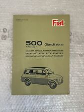 Catalogo Ricambi - Carroz. FIAT 500 Giardiniera Tipo 120 F XI 1965 1 Ediz