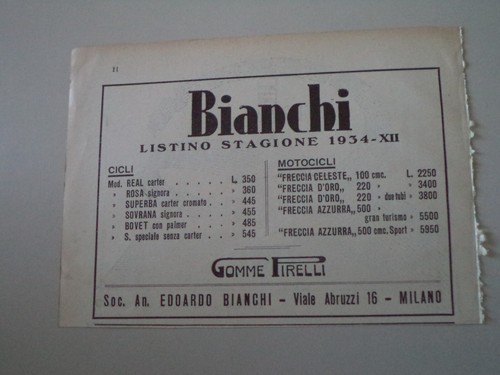 Advertising pubblicità 1934 - advertising,