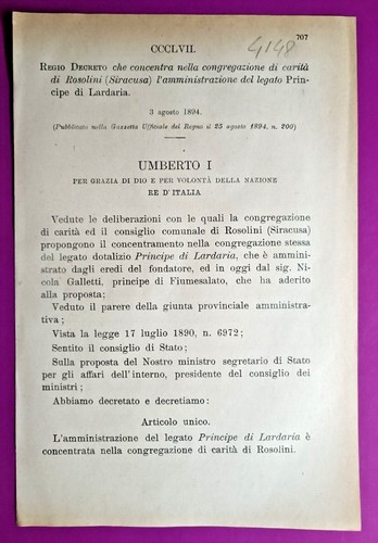 Rosolini regio decreto - rosolini,regio, che