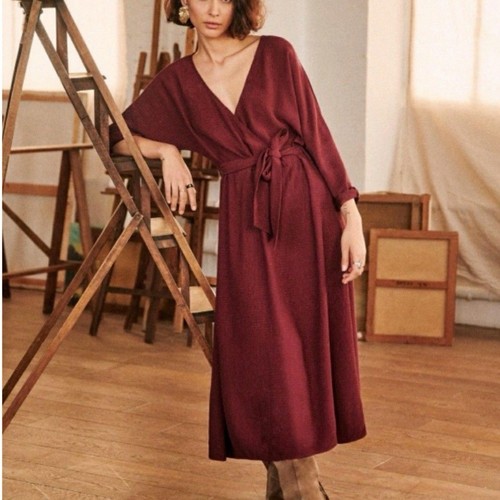Sezane lora size burgundy - size, 34