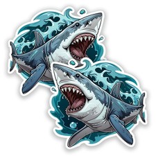 Sticker SQUALO Animale Adesivo