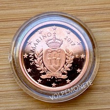 1 CENT. PROOF SAN MARINO 2017 - PRIMA EMISSIONE NUOVO DISEGNO TIRATURA 2600 RARA