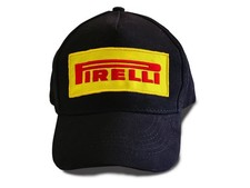 CAPPELLINO PIRELLI RICAMATO SUL FRONTE COTONE 100% nero regolazione c/velcro