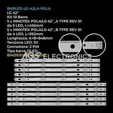 KIT 10 BARRE STRIP LED TV LG