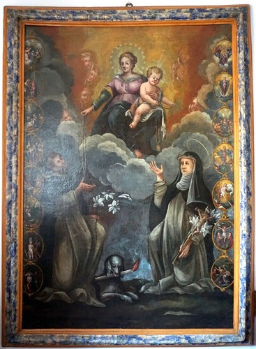 Enorme olio tela - tela,, madonna