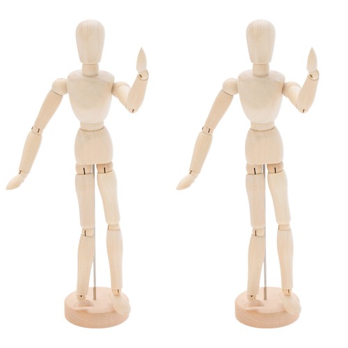 Manichino legno 33 cm - 2x,