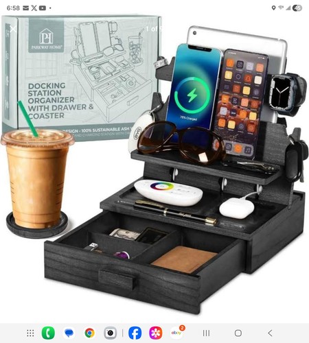 Docking station organizer - station, in