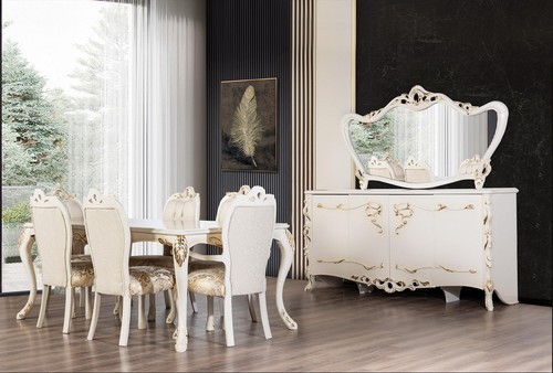 Esszimmer set 9tlg - 9tlg., luxus