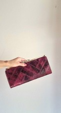 Borsa Clutch Vintage in Pelle Bordeaux Elegante clutch vintage in pelle