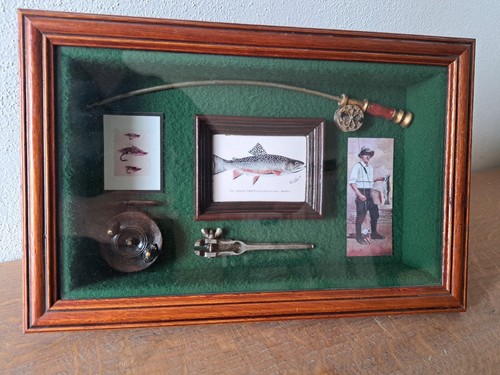 Scatola ombra pesca diorama - pesca,