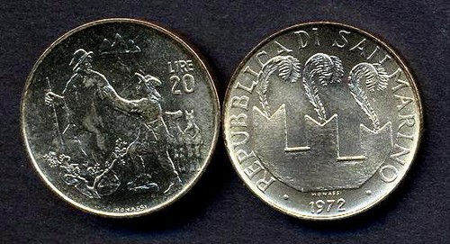 San marino lire 1972 - san,