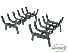 Brucialegna in ferro con rinforzo per camino stufa barbecue dimensioni a scelta