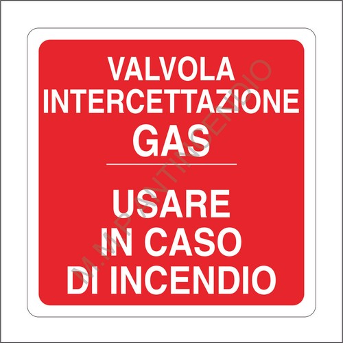 Cartello segnaletico valvola - cartello,