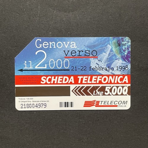 Scheda telefonica rara genova - rara,