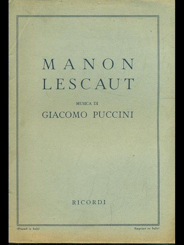 Manon lescaut musica giacomo - manon,