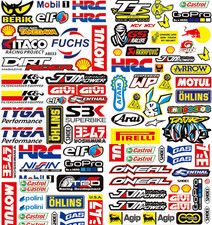 3 Fogli Adesivi per Moto