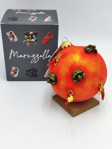 Pallina natale rossa con - pallina,