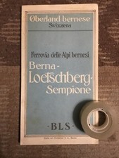 Rarissima Brochure illustrata FERROVIA ALPI BERNESI-OBERLAND Bernese anni’ 30