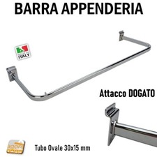 BARRA APPENDERIA SBALZO PER PARETE DOGATO APPENDIABITI PORTA ABITI ARREDO NEGOZI
