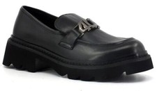 MOCASSINI CESARE PACIOTTI 4US DONNA PELLE NERO CON LOGO ART. TRACY