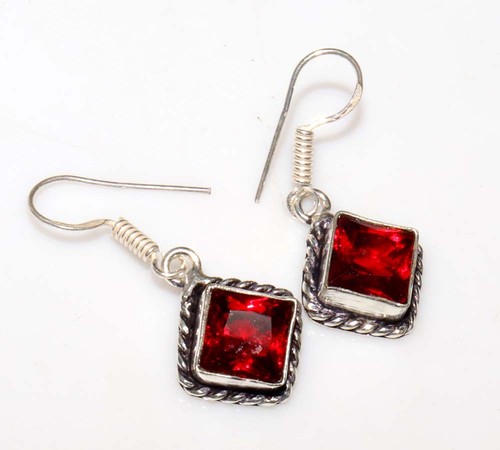 Orecchini granato argento - granato,