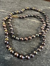 Gioielli Collana Perle Grigie