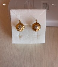 Orecchini oro 18kt/750 vintage modello toppa