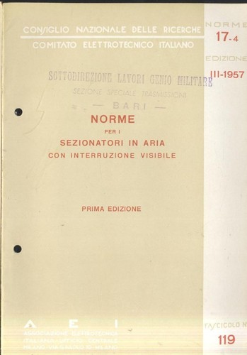 Norme per sezionatori - norme,