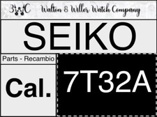 NOS [ 1X ] Orologio Vintage Seiko Cal. 7T32 A Pezzi Di Ricambio 7T32A Quarzo
