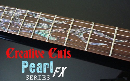 Burning flames abalone fret - abalone,