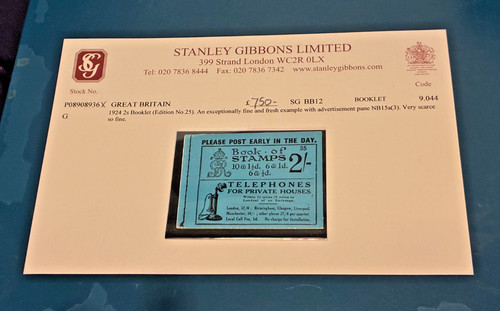 Gran bretagna 1924 libretto - 1924, 2s