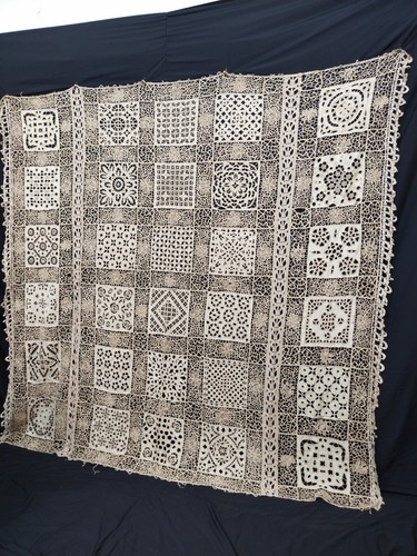 Antique linen lace embroidery - antique,