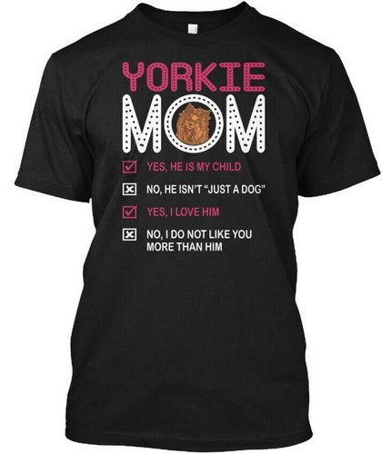 Shirt yorkie dog - t-shirt, mom