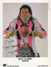 Bruto "Il Barbiere" Beefcake NON FIRMATO Orig promo firmato autografato WWF