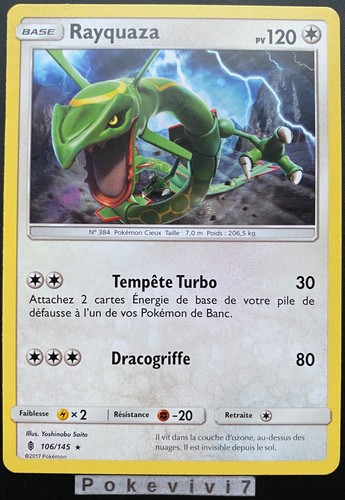 Carte pokemon rayquaza 106 - rayquaza, 106/145