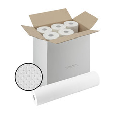 - Rotolo Carta Lettino Massaggio, 1 Scatola X 6 Pezzi, 0.6X55 Metri, in 100% Cel