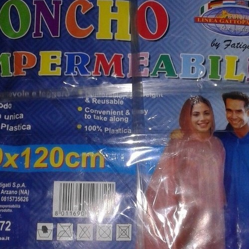 Poncho impermeabile pioggia - poncho,