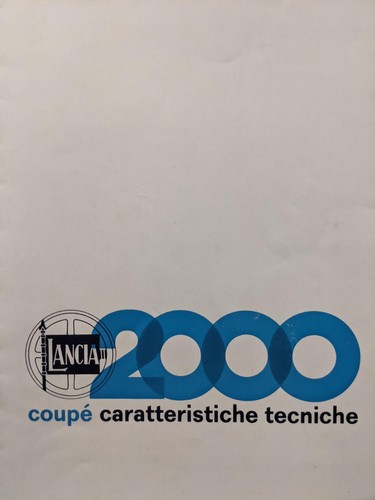 Brochure lancia 2000 coupe - brochure,