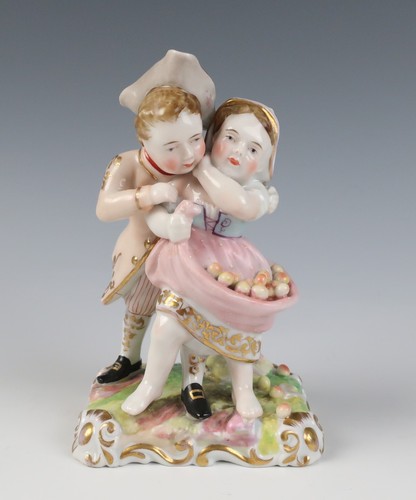 Rara statuina coppia - , rococò